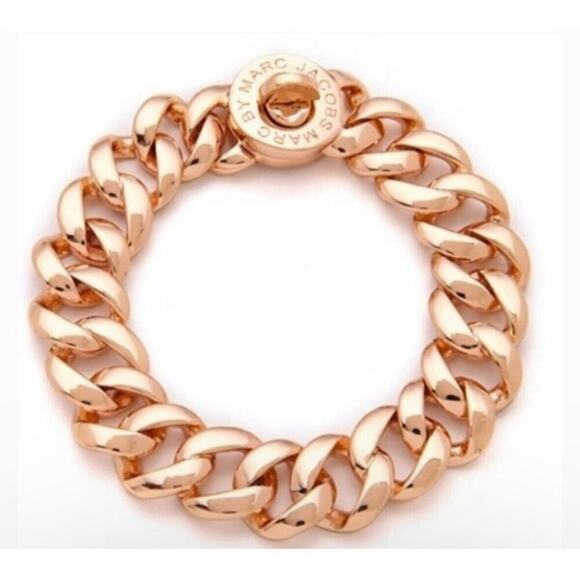 Marc By Marc Jacobs “Katie” Turn Lock Rose Gold Chain Link Bracelet M3PE530 - Picture 4 of 4
